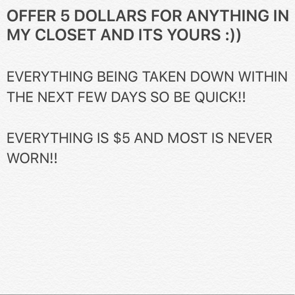 EVERYTHING $5